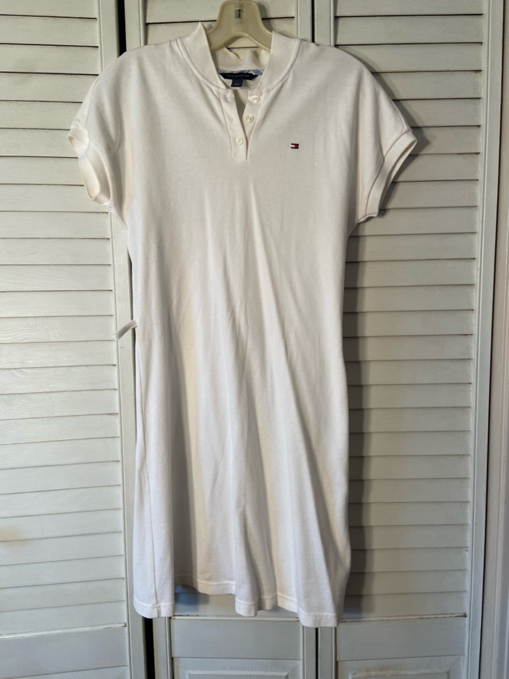 Tommy Hilfiger White Polo Shirt with Logo Tab 100% Cotton